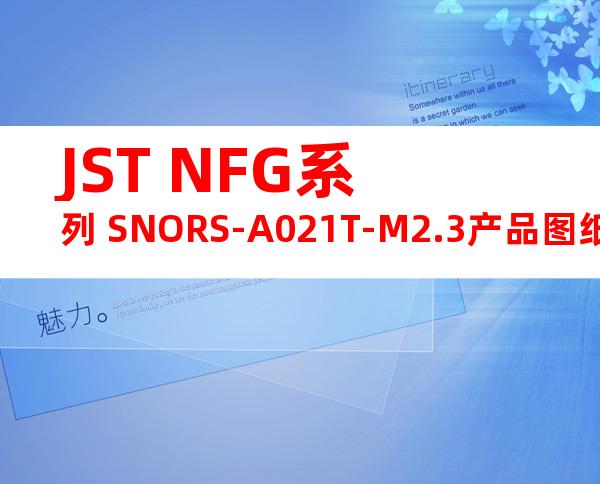 JST NFG系列 SNORS-A021T-M2.3产品图纸